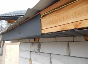 Comment ourler les avant-toits : options de bricolage Ourler le toit d'une maison en bois